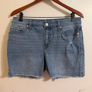 Seven7 Light Blue Jean Shorts size 10 fits more like size 12